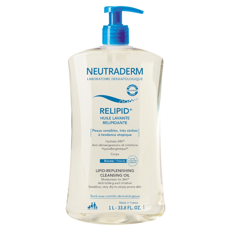 GLENMARK PHARMACEUTICALS NEUTRADERM RELIPID+ , olejek do mycia ciała, 1000 ml — Składniki i ocena