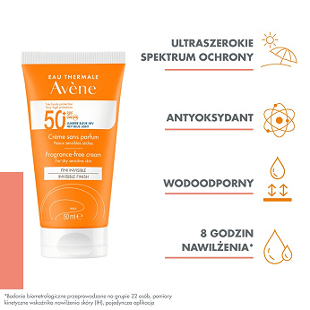AVENE Bardzo Wysoka Ochrona , krem bez zapachu, SPF 50+, 50 ml