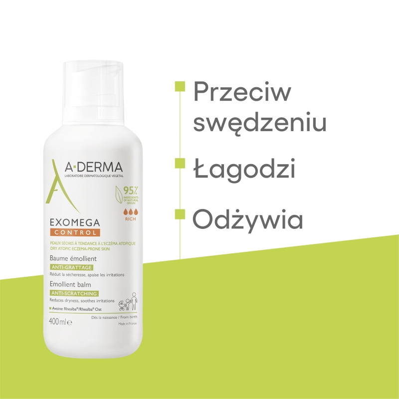A-Derma Exomega Control, balsam emolient, 400 ml