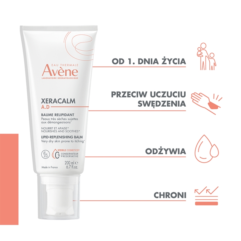 Avene XeraCalm A.D, balsam uzupełniający lipidy, 200 ml