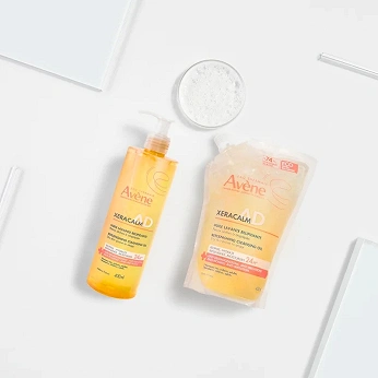 AVENE XERACALM A.D, uzupełniający lipidy olejek oczyszczający, 400 ml