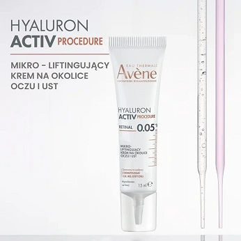 Avene Hyaluron Active, liftingujący krem na okolice oczu i ust, 15 ml
