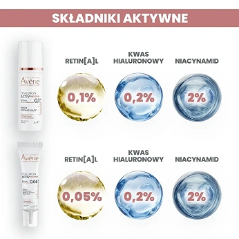 Avene Hyaluron Active, liftingujący krem na okolice oczu i ust, 15 ml