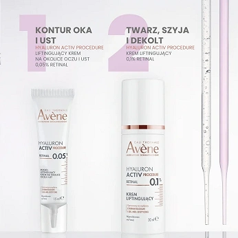 Avene Hyaluron Active, liftingujący krem na okolice oczu i ust, 15 ml