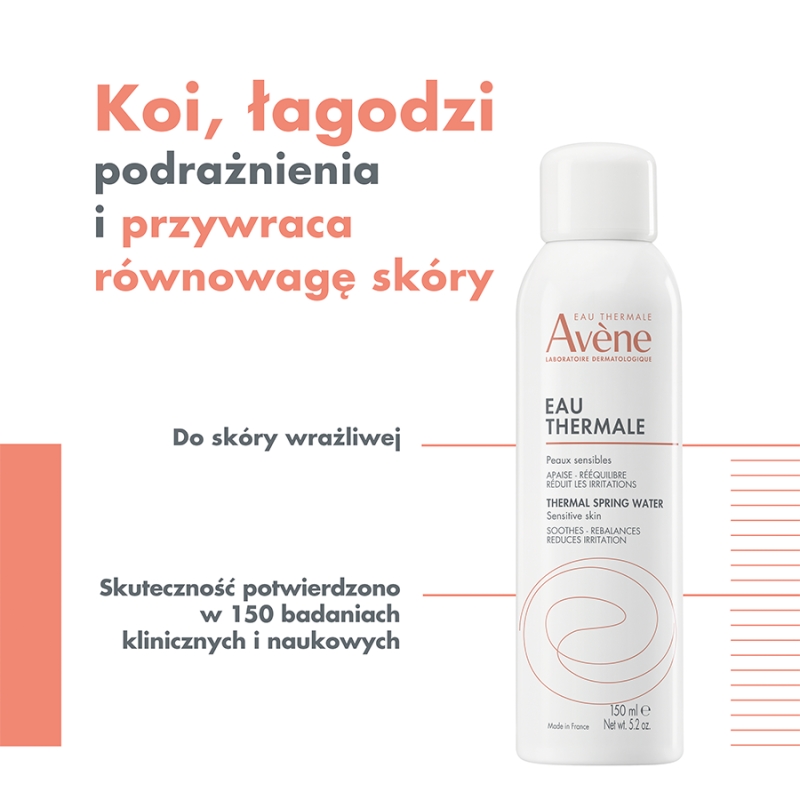 Avene Eau Thermale, woda termalna, aerozol, 150 ml