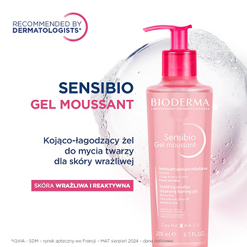 Bioderma Sensibio Gel moussant , Łagodzący żel micelarny, 200 ml
