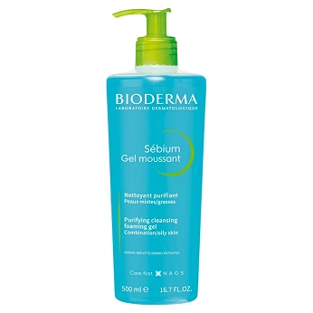 Bioderma Sebium Gel moussant, Antybakteryjny żel oczyszczający, 500 ml
