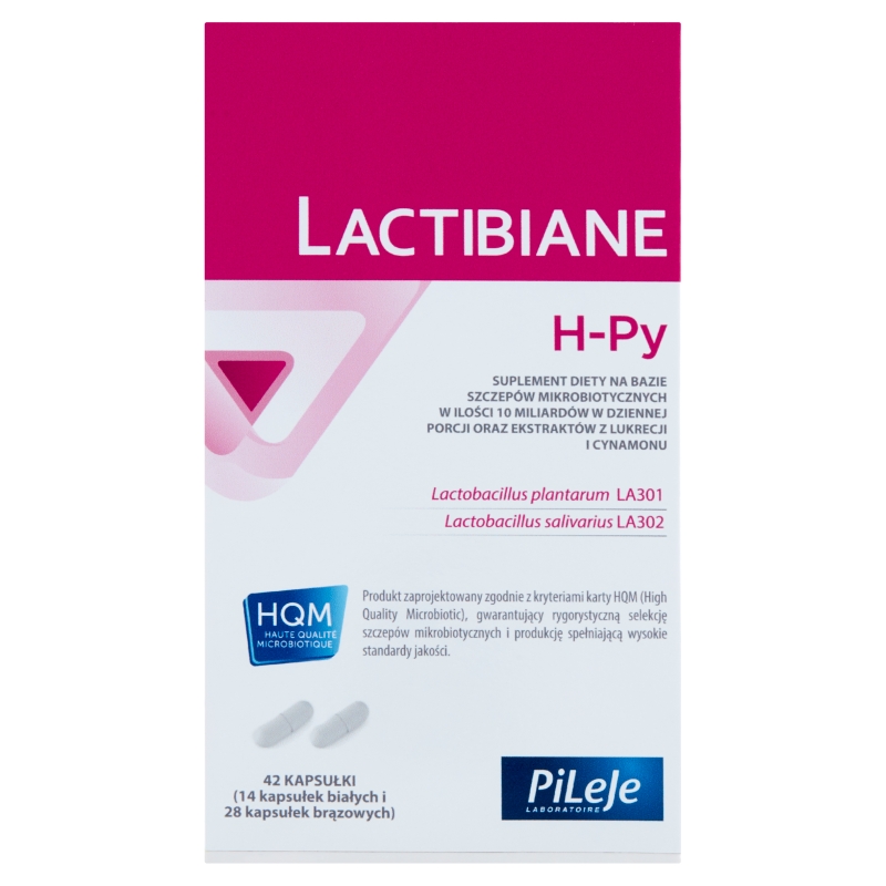 Lactibiane H-Py , kapsułki dla os&oacute;b chcących utrzymać prawidłowe funkcjonowanie jelit, 42 szt.