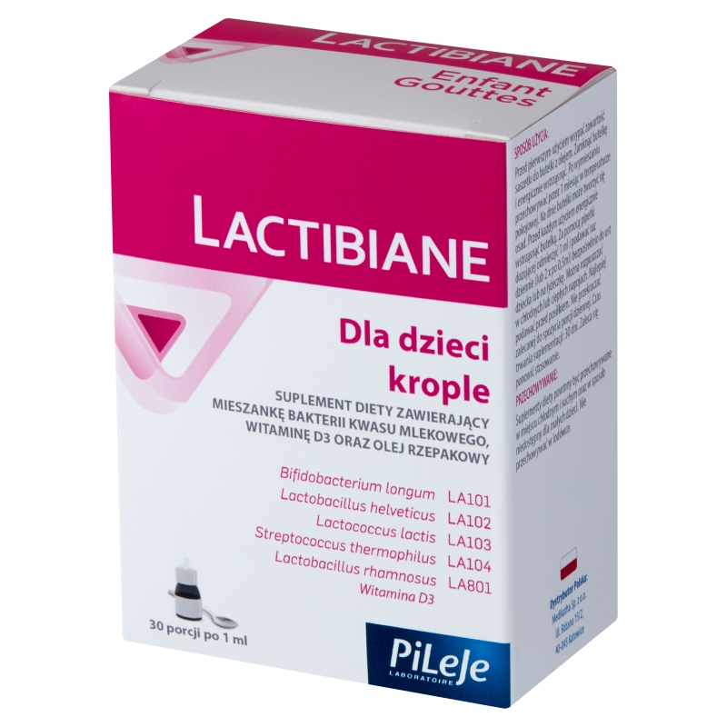 Lactibiane dla dzieci krople , z witaminą D3, 30 ml KRÓKA DATA 30.09.2024