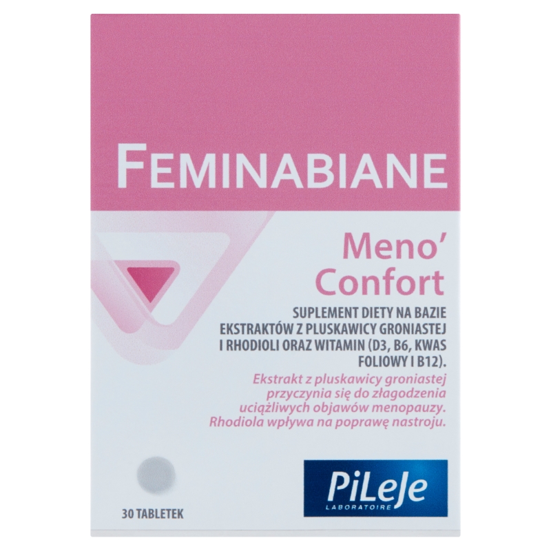 Feminabiane Meno’Confort, tabletki ze składnikami łagodzącymi objawy menopauzy, 30 szt.