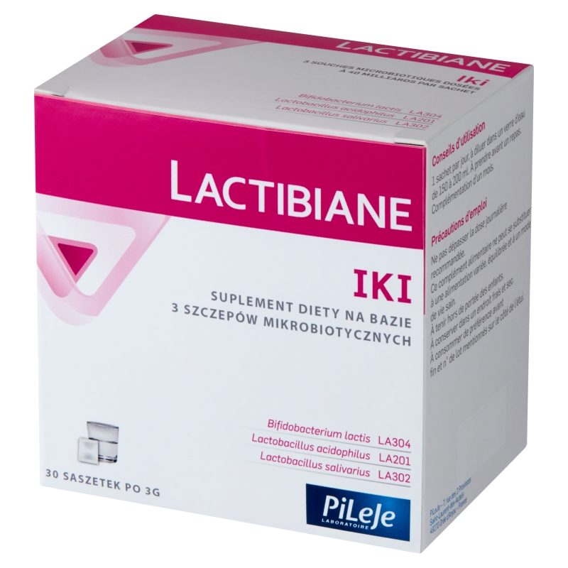 Lactibiane IKI, saszetki ze składnikami uzupełniającymi mikroflorę jelitową, 30 szt.