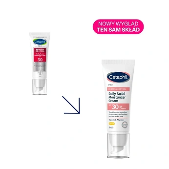 Cetaphil PRO Redness Control, krem nawilżający do twarzy dla skóry wrażliwej i naczynkowej, SPF 30, 50 ml