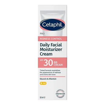 Cetaphil PRO Redness Control, krem nawilżający do twarzy dla skóry wrażliwej i naczynkowej, SPF 30, 50 ml