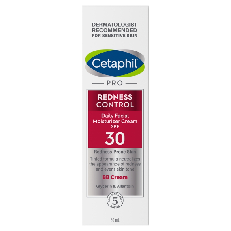Cetaphil PRO Redness Control, krem nawilżający do twarzy dla skóry wrażliwej i naczynkowej, SPF 30, 50 ml