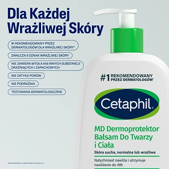 Cetaphil Md Dermoprotektor, balsam do skóry suchej twarzy i ciała, 236 ml
