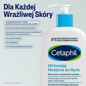 Cetaphil Em , emulsja micelarna do mycia z pompką, 236 ml