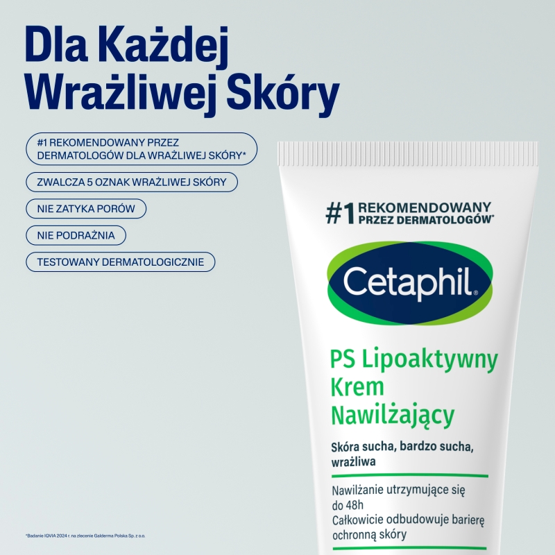 Cetaphil PS, krem lipoaktywny nawilżający do skóry bardzo suchej, 100 g