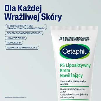 Cetaphil PS, krem lipoaktywny nawilżający do skóry bardzo suchej, 100 g