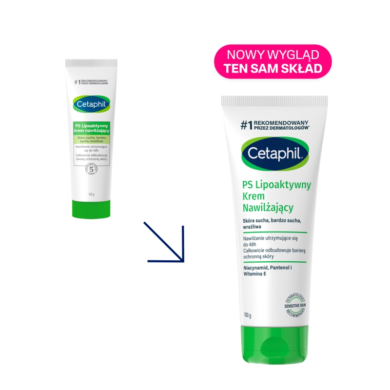 Cetaphil PS, krem lipoaktywny nawilżający do skóry bardzo suchej, 100 g