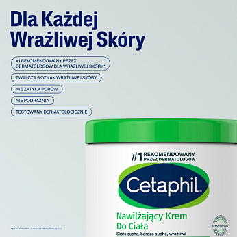 Cetaphil , krem nawilżający do suchej i bardzo suchej skóry ciała, 453 g
