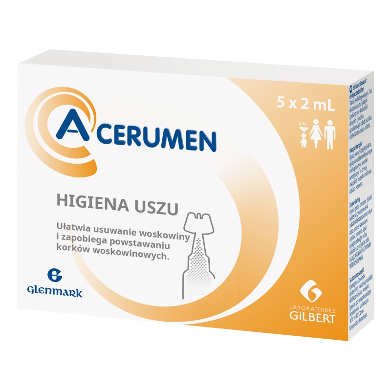 A-Cerumen, preparat do oczyszczania i higieny uszu, 2 ml, 5 ampułek
