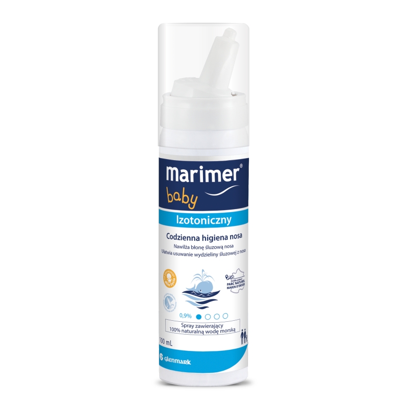 Marimer Baby, spray z wodą morską do codziennej higieny nosa dla dzieci i niemowląt, 100 ml