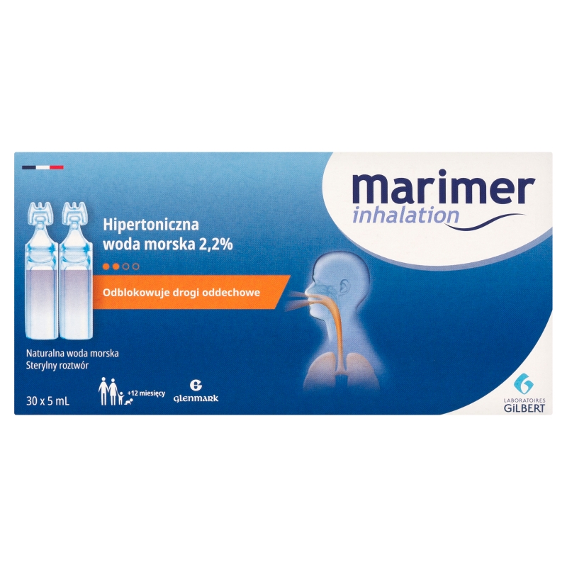 Marimer Inhalation  hipertoniczna woda morska do inhalatora, 30 ampułek 5 ml