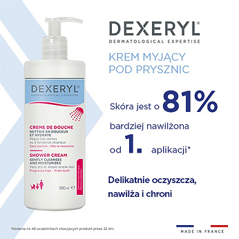 Dexeryl, krem myjący pod prysznic, 500 ml