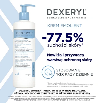 Dexeryl, krem emolient, 500 g
