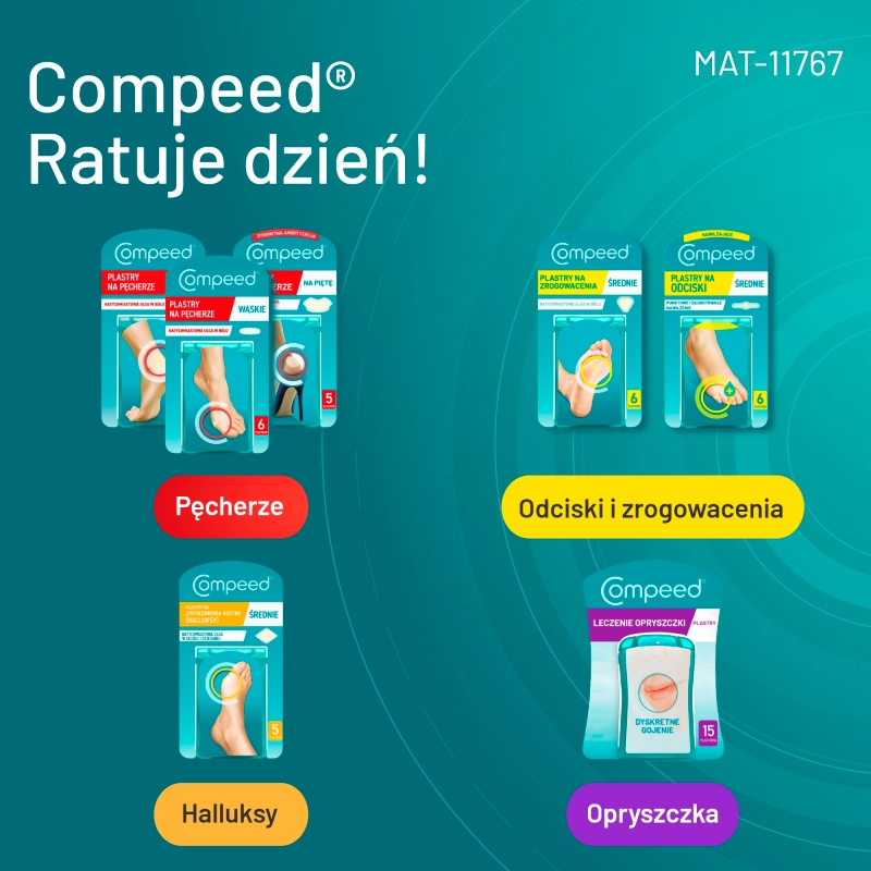 Compeed Plastry na zrogowacenia, regenerujące, rozmiar średni, 6 szt.