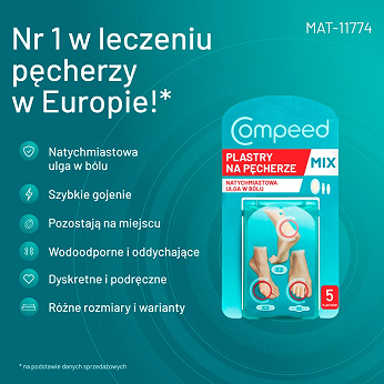 Compeed Plastry na pęcherze , różne rozmiary, 5 szt.