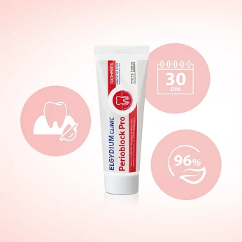Elgydium Clinic Perioblock Pro, pasta do zębów zmniejszająca podrażnienia, 50 ml