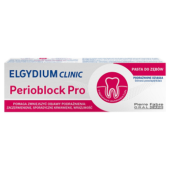 Elgydium Clinic Perioblock Pro, pasta do zębów zmniejszająca podrażnienia, 50 ml