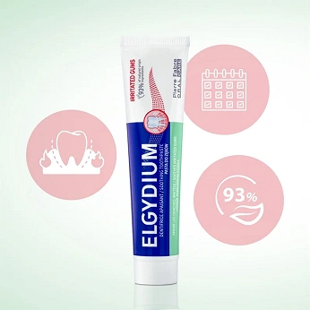 Elgydium, pasta do zębów na podrażnione dziąsła, 75 ml