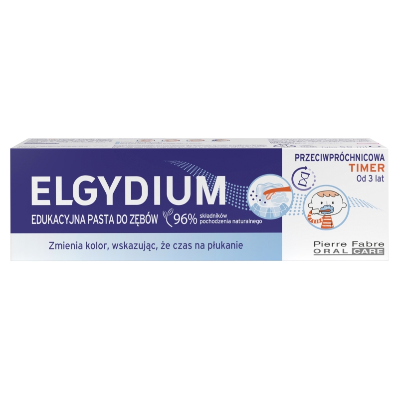 Elgydium Timer edukacyjna pasta do zębów od 3 lat, 50 ml