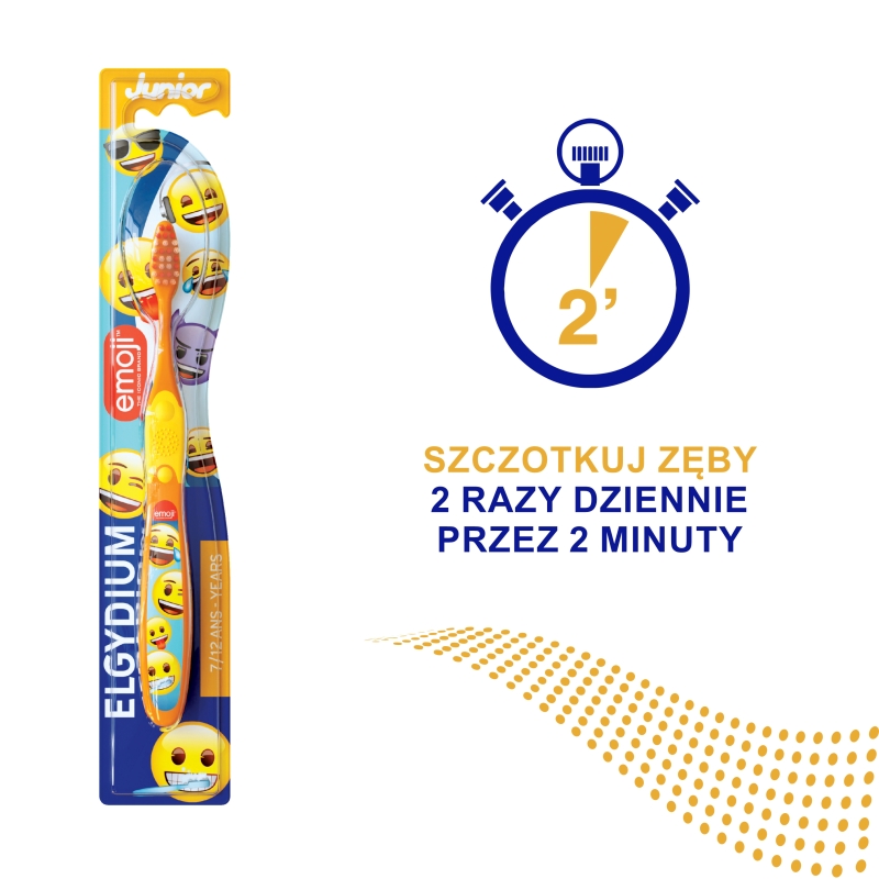 Elgydium Emoji Junior 7- 12 lat, szczoteczka do zębów, 1 szt.