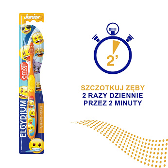 Elgydium Emoji Junior 7- 12 lat, szczoteczka do zębów, 1 szt.