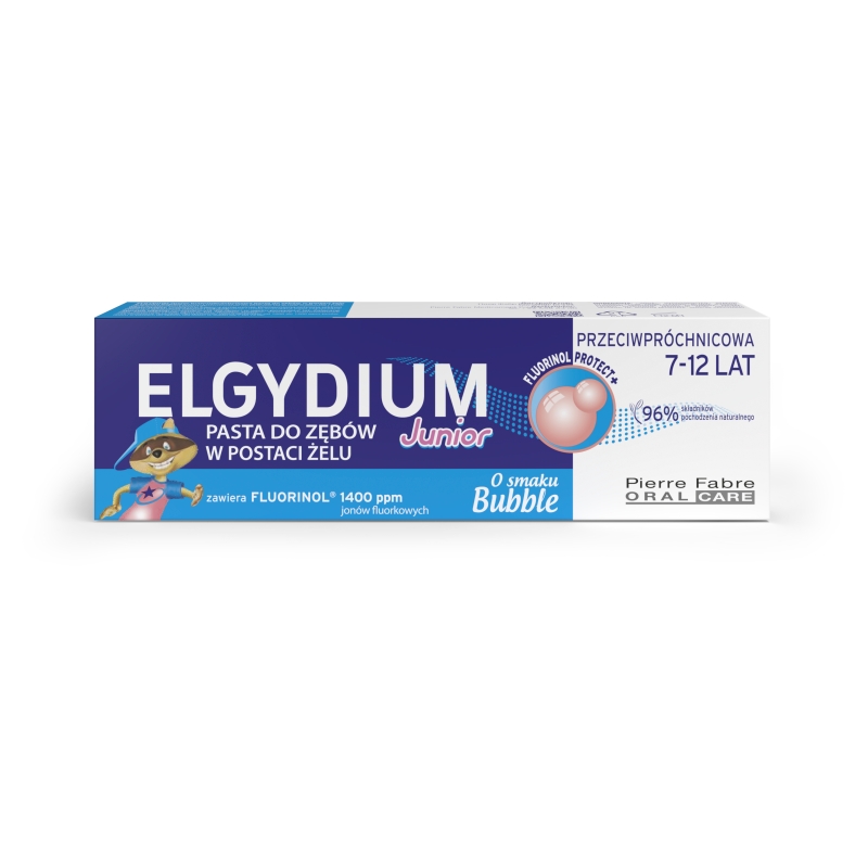 ELGYDIUM Junior Bubble, pasta do zębów dla dzieci 7-12 lat, 50 ml