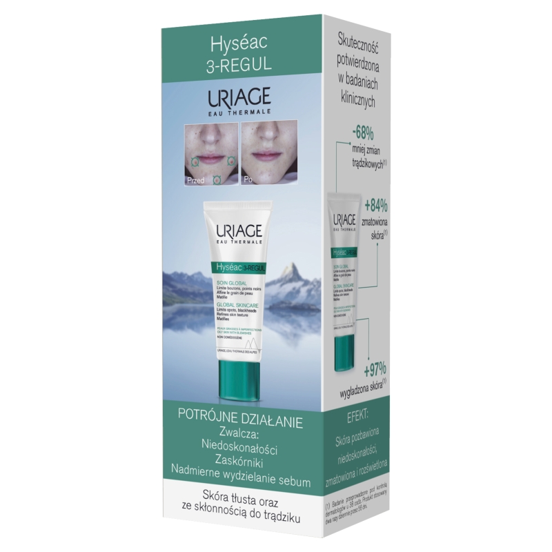 URIAGE Hyséac 3-REGUL, krem redukująca niedoskonałości, 40 ml
