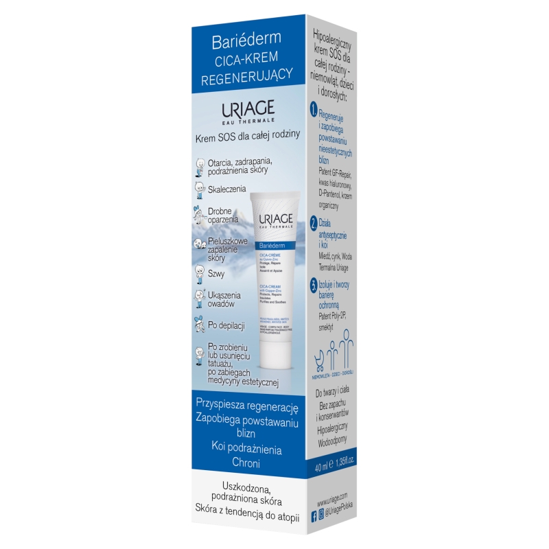 URIAGE Bariederm Cica krem regenerujący, 40 ml
