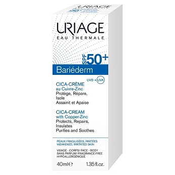 Uriage Bariederm Cica , krem, SPF 50+, 40 ml
