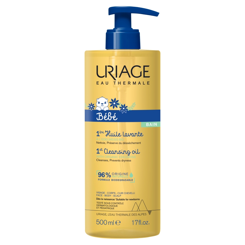 URIAGE Bebe 1st Olejek oczyszczający, dla dzieci do kąpieli, 500  ml