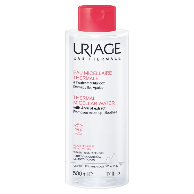 URIAGE Eau Thermale, woda micelarna z ekstraktem z moreli do skóry wrażliwej, 500 ml  KRÓTKA DATA 30.05.2025