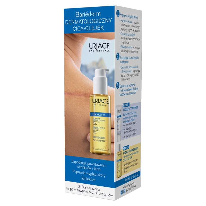 URIAGE Bariederm Cica dermatologiczny olejek na rozstępy i blizny, 100 ml