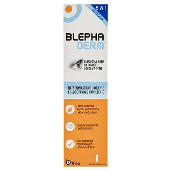 Blephaderm, łagodzący krem na powieki i okolice oczu, 40 ml