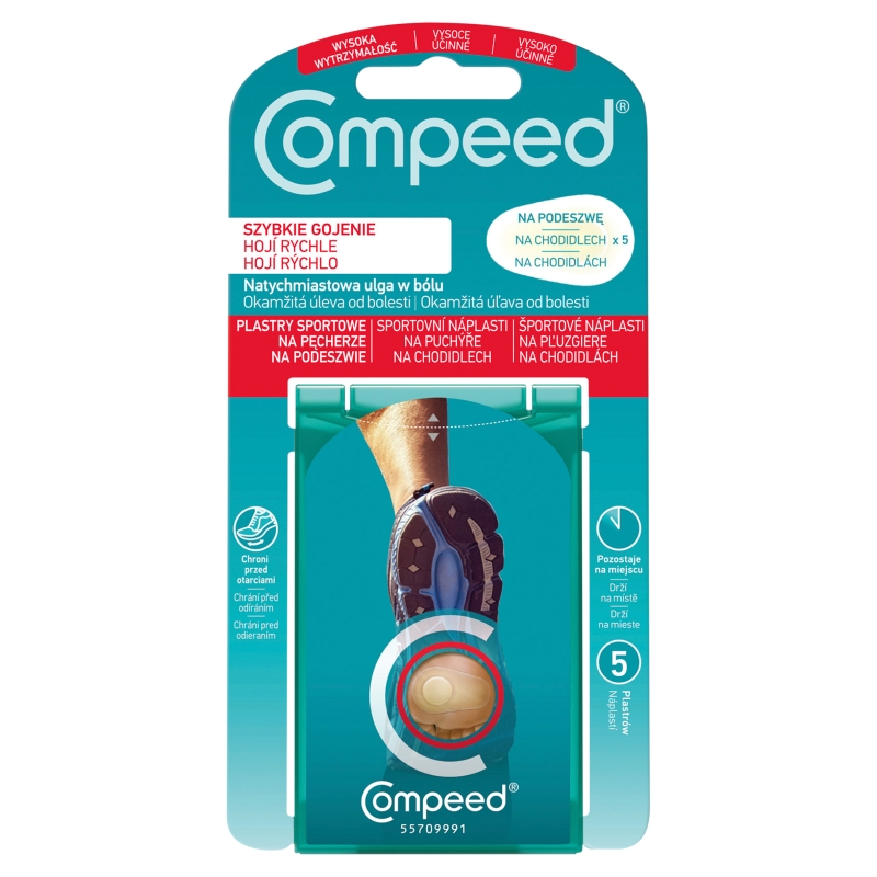 COMPEED Plastry Sportowe  na pęcherze, 5 szt.