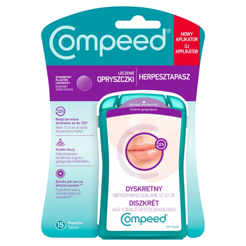 Compeed Dyskretny Plaster Leczniczy, na opryszczkę, 15 szt.