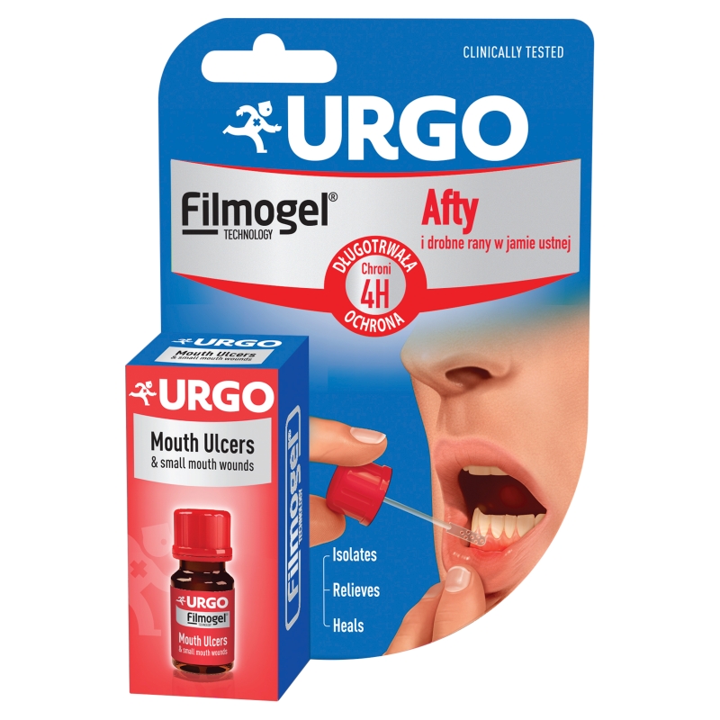 Urgo Afty i drobne rany w jamie ustnej w formie łagodzącego żelu, 6 ml