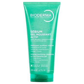 Bioderma Sebium Gel Moussant Actif, aktywny żel oczyszczający, 200 ml