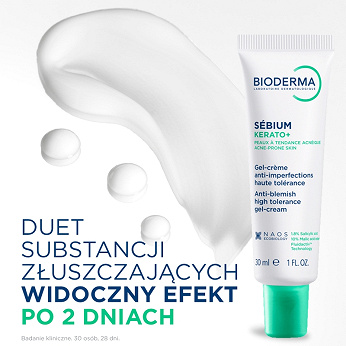 Bioderma Sebium Kerato+, żel-krem, 30 ml